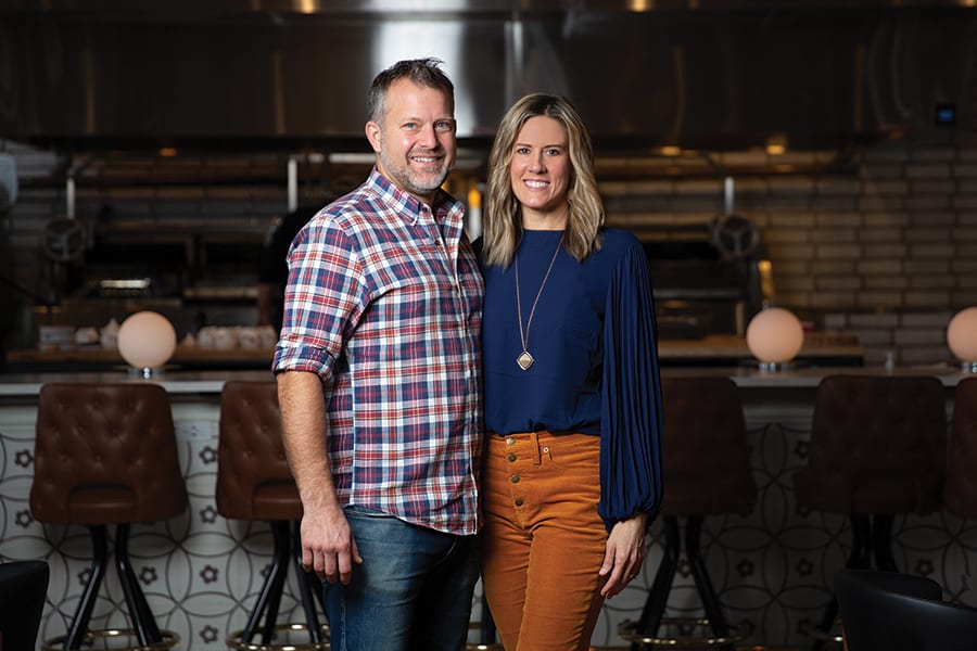 Supperland owners Jeff Tonidandel and Jamie Brown inside the Plaza Midwood restaurant.