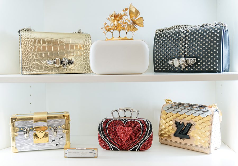Designer purses owned by Whitney Yellow Robe Yates.