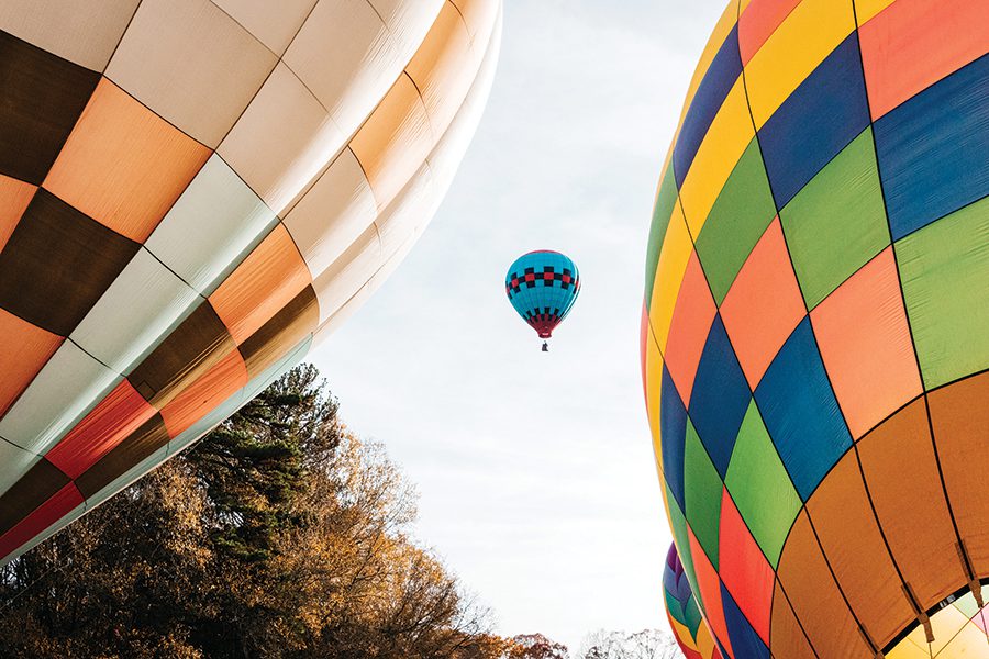 Hot-air ballooning in Statesville.