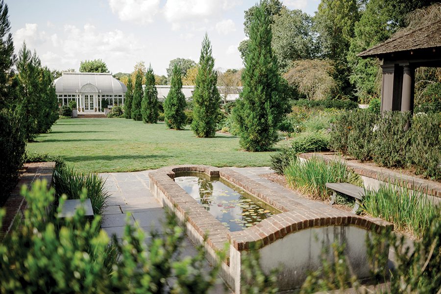 An outdoor oasis at the Reynolda Gardens in Winston-Salem, NC. 