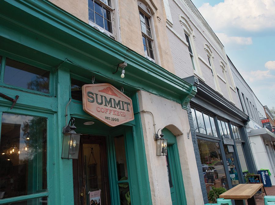 A view of Summit Coffee in Davidson, NC