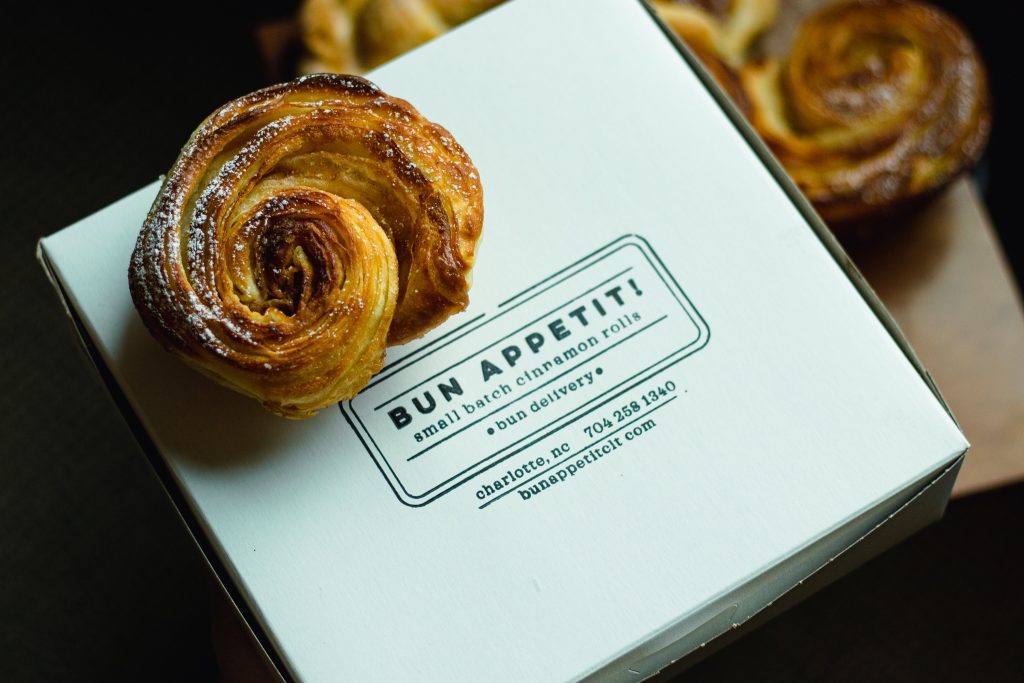 Pastry and box from Bun Appetit