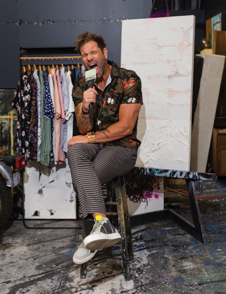 Artist Kent Youngstrom in his studio in Charlotte, North Carolina