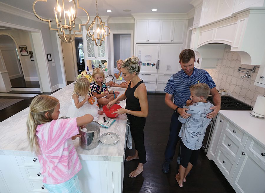 Pro golfer Webb Simpson at home with his family in south Charlotte.