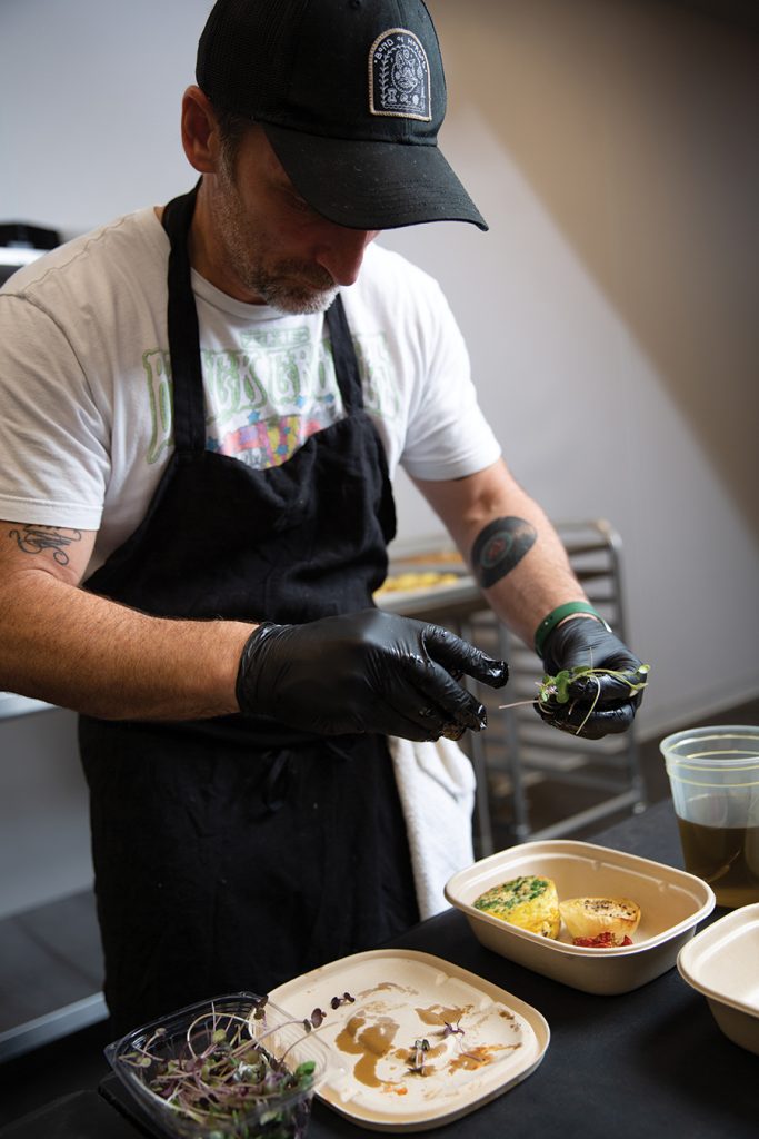 Chef and YFYT owner Sam Diminich preparing food.