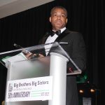 Kieth Cockrell accepts an award for Bank Of America.