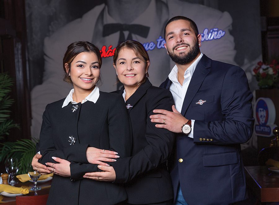 The owners of El Puro Restaurant, Ana Acela Perez, Dania Hernandez and Emmanuel Perez.