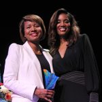 Steve Smith Foundation rep and Natalie Frazier-Allen.