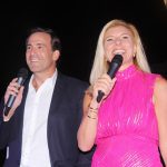 Auctioneer Dr. Nick Calvin and Molly Grantham.