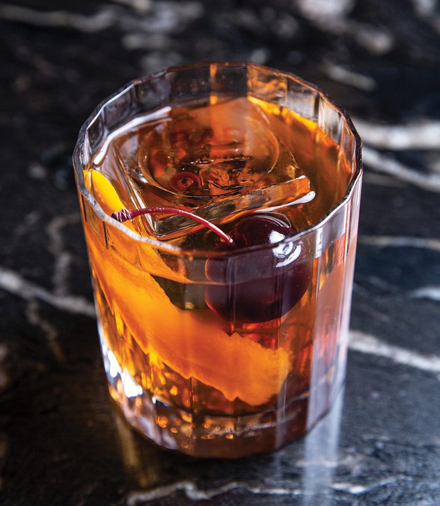Bar One Old Fashioned with George Dickel bourbon, simple syrup and Angostura bitters.