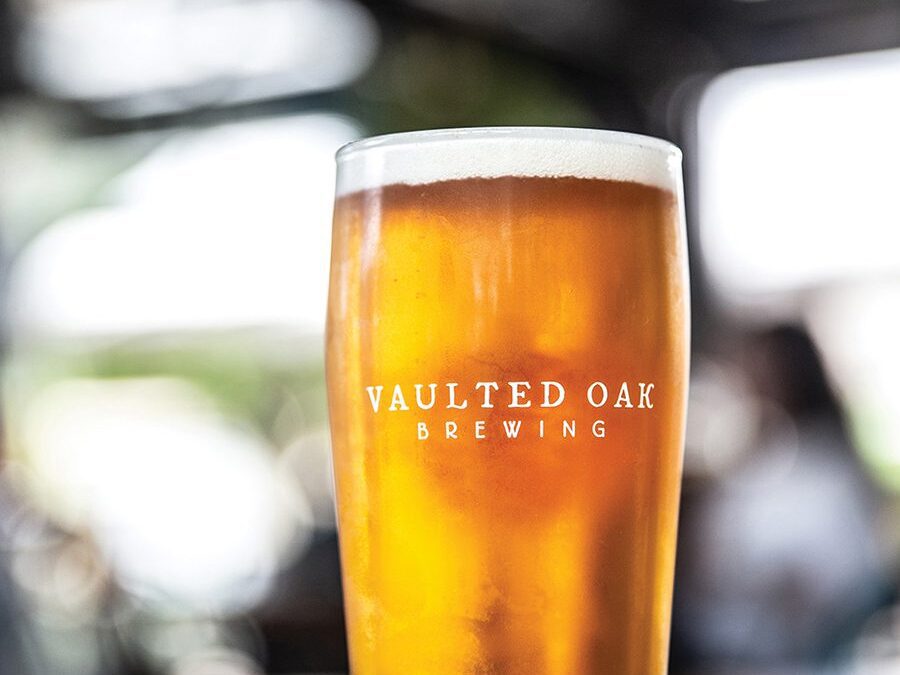 A beer from Vaulted Oak Brewing in Charlotte's MoRa neighborhood.