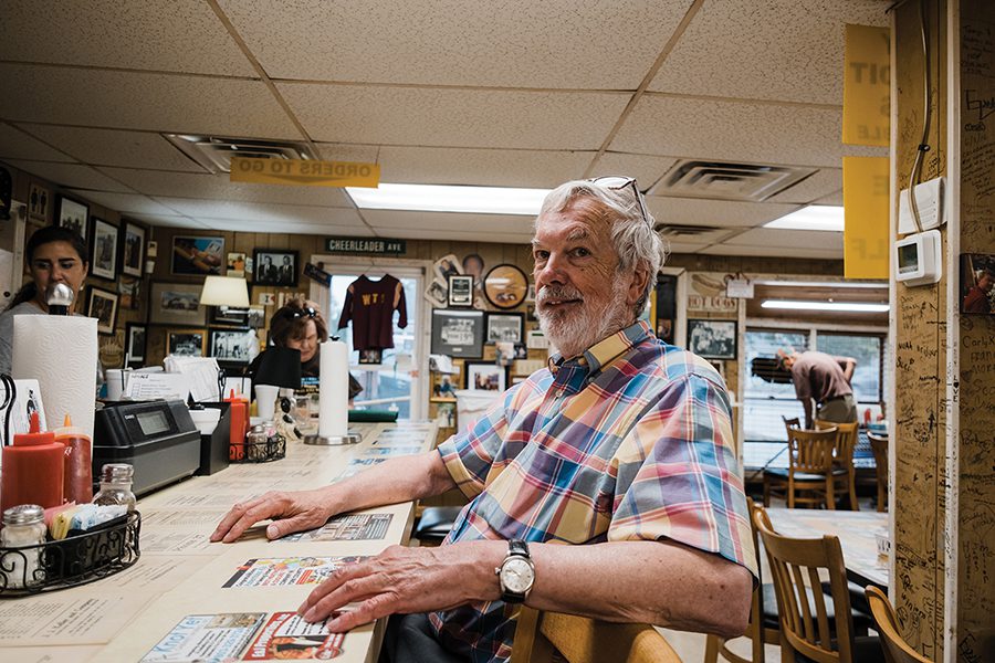 Ebenezer Grill owner Loyd Ardrey sits at the counter of his restaurant in Rock Hill, S.C.