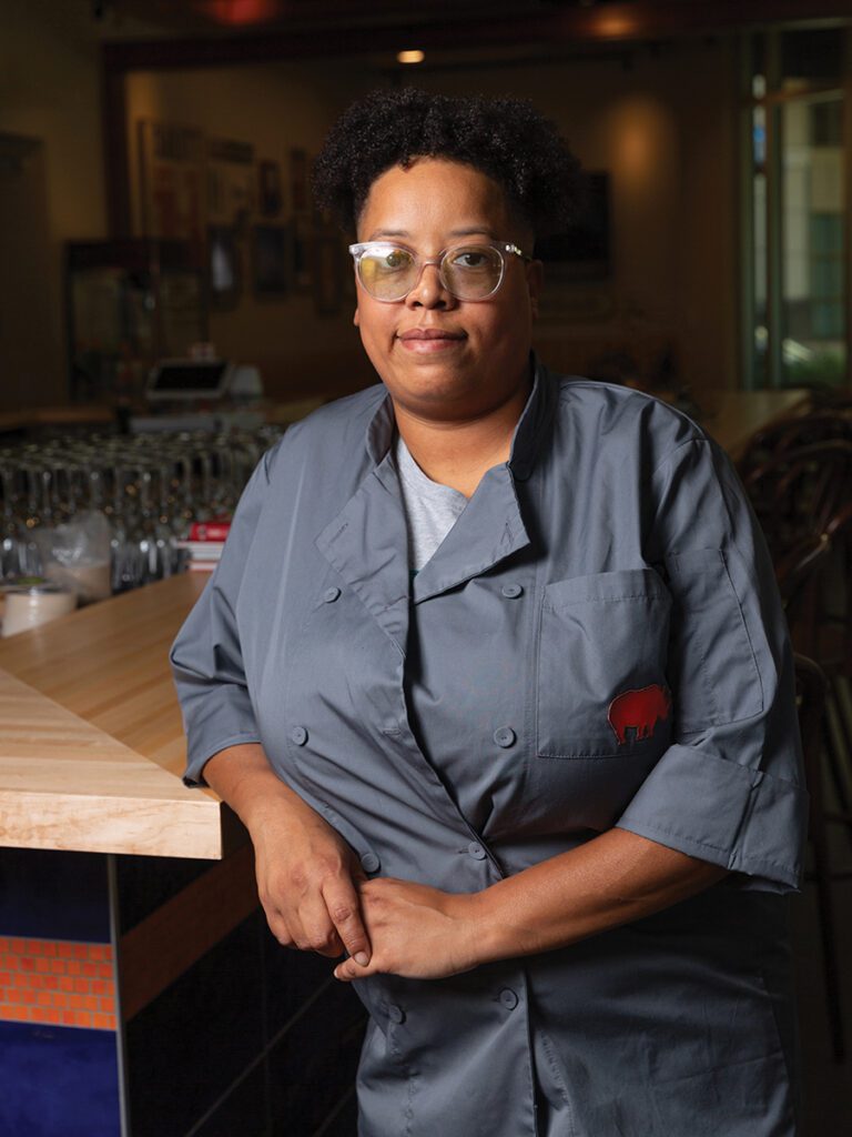 Chef Natasha Hunter at Rhino Market in Charlotte.