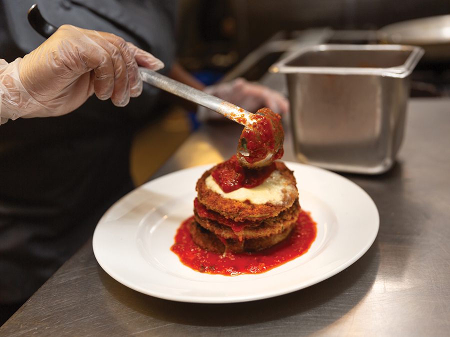 Chef Natasha Hunter's family recipe for eggplant parmesan.