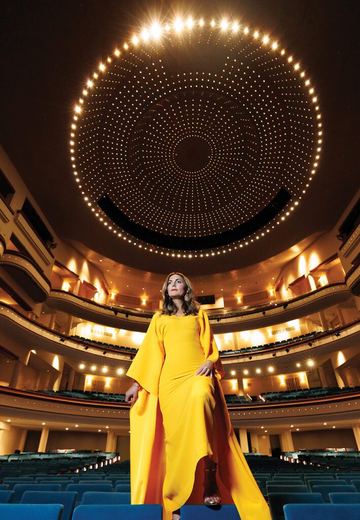 Sabina Schlumberger photographed inside Belk Theater for SouthPark Magazine's IT List.