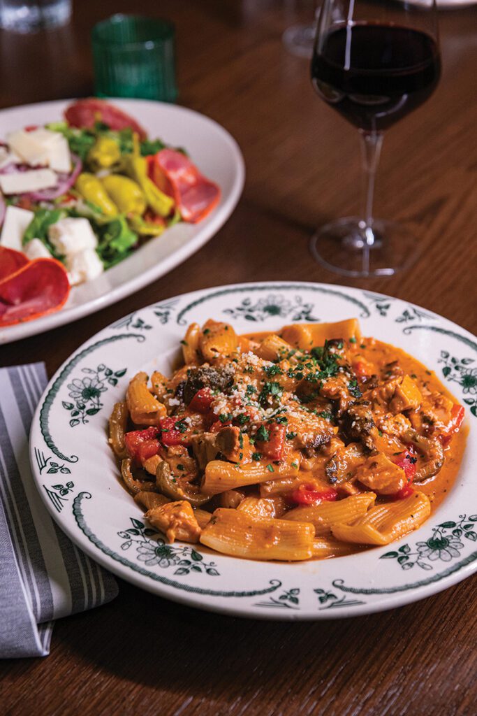 A pasta dish from Little Mama's Italian restaurant in the SouthPark neighborhood of Charlotte.