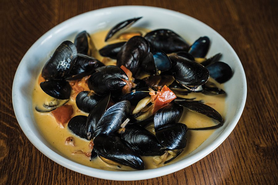 A bowl of mussels from Cafe Monte in SouthPark.