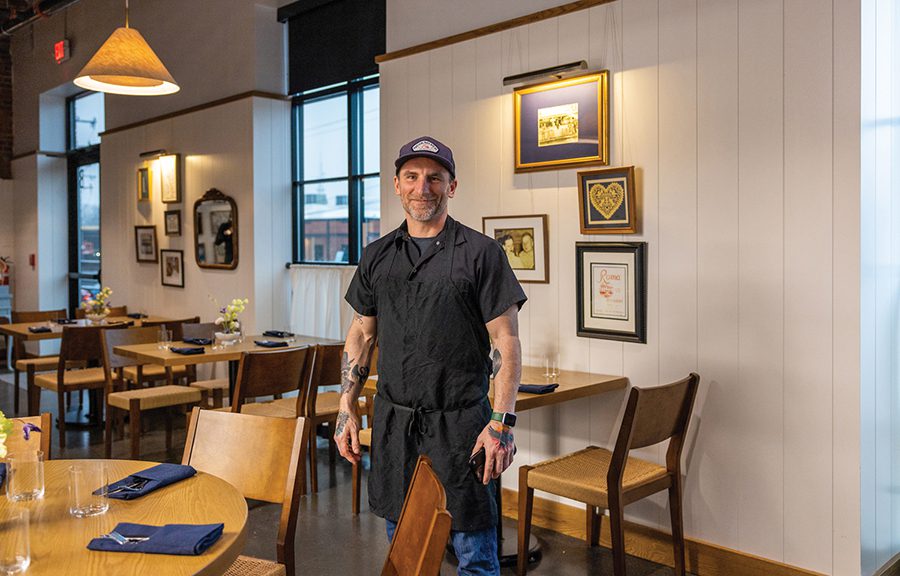 Chef Sam Diminich inside his restaurant, Restaurant Constance.
