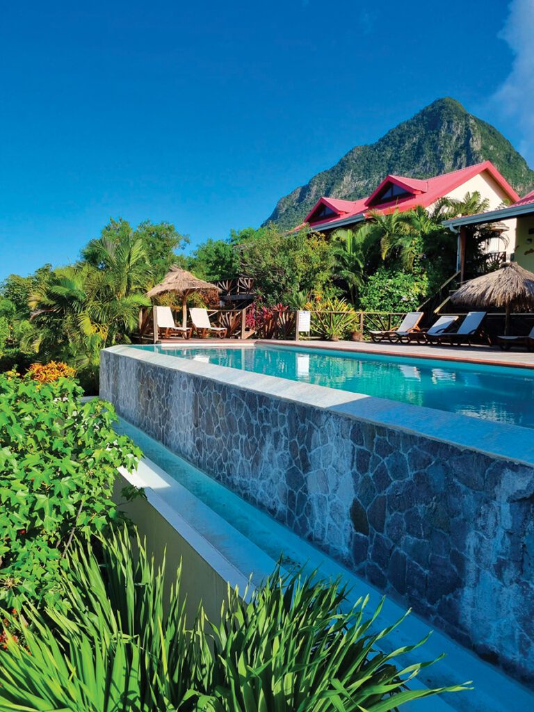 Infinity pool at Tet Rouge St. Lucia