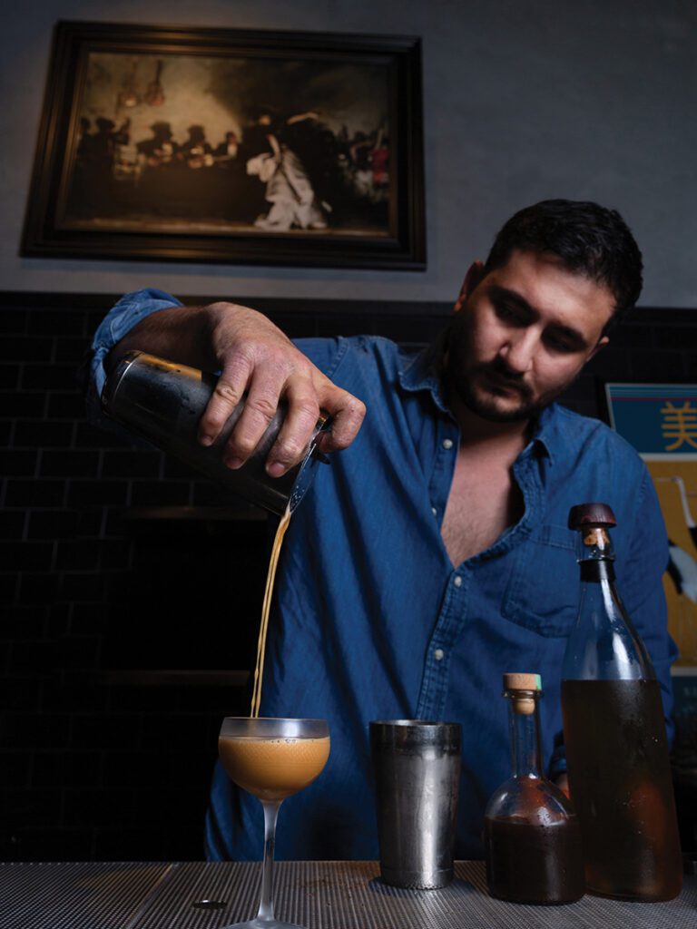 Vince Chirico, owner of Idlewild and The Ugly, makes a espresso drink