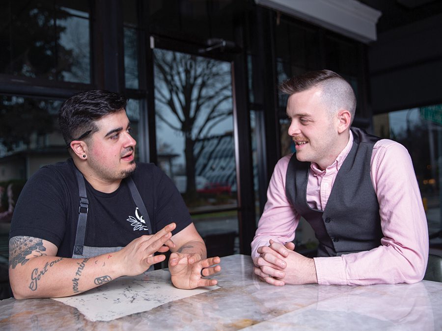 Kaifer and partner-general manager Alex Bridges, left