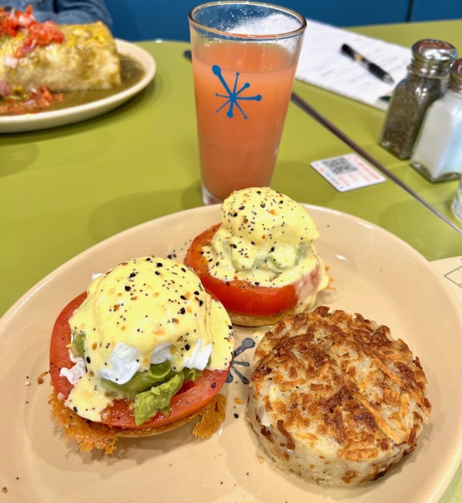 brunch items from Snooze in SouthPark