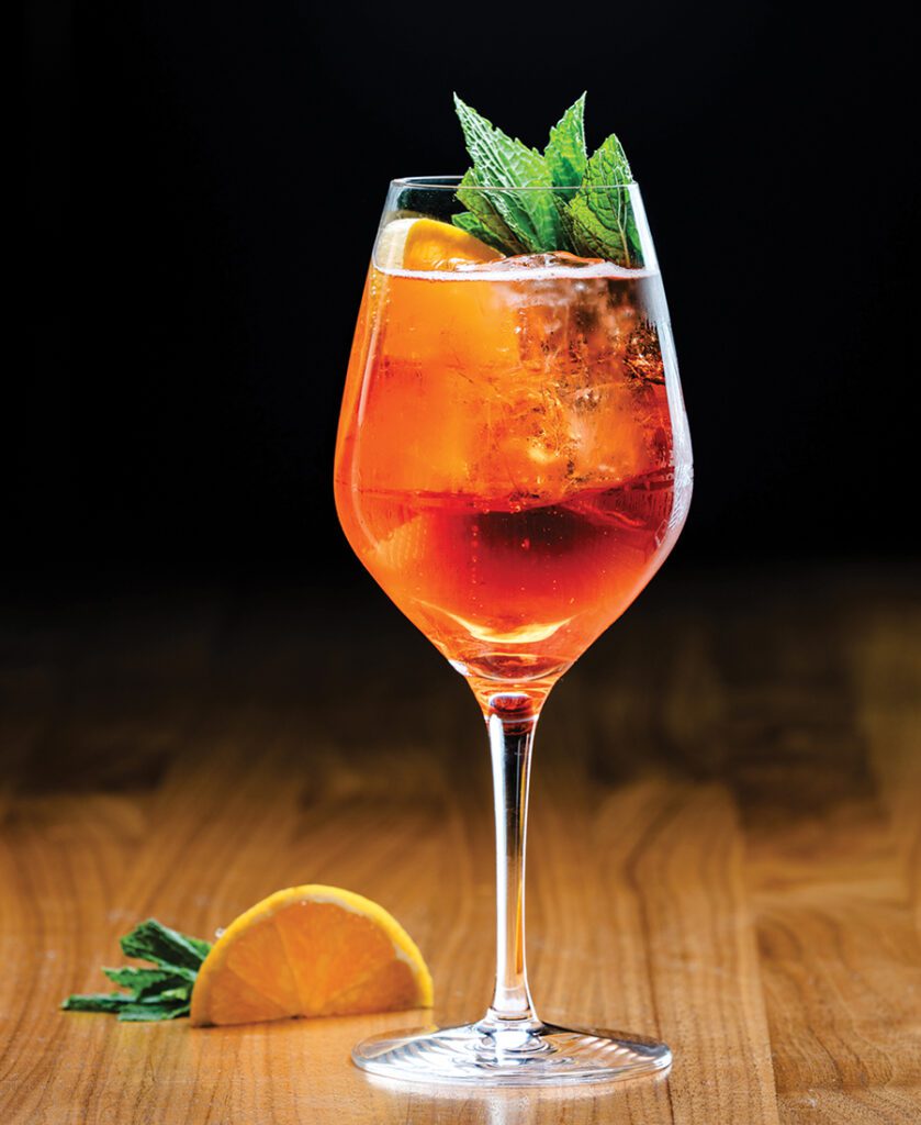 The Loft at Duckworth’s orange cocktail