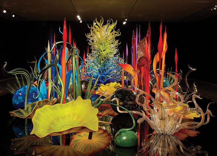 Artist Dale Chihuly artwork at the Biltmore House