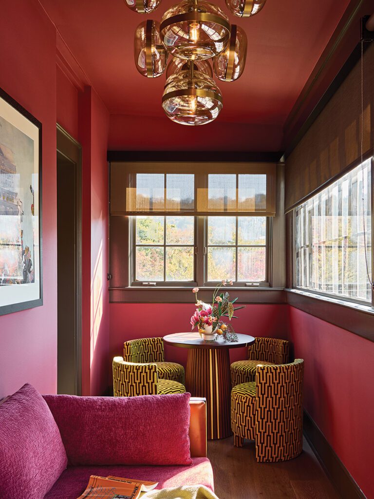 Zelda Dearest hotel breakfast nook in Asheville North Carolina