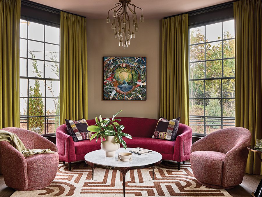 Zelda Dearest hotel sitting room in Asheville North Carolina