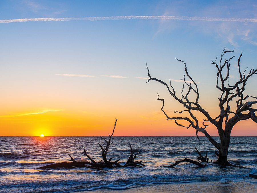 Sunset at Jekyll Island beach