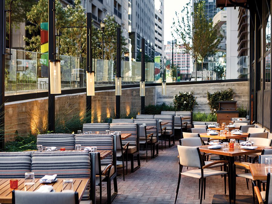 Angeline's patio at Tryon Park Hotel