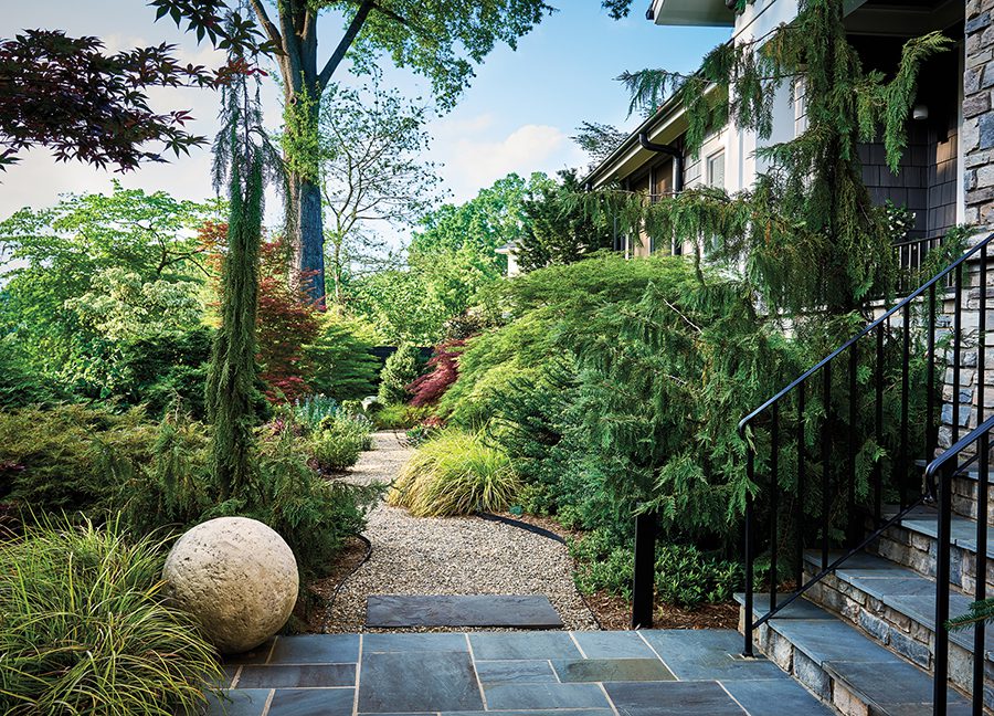 Blair garden gravel walkway and stairs