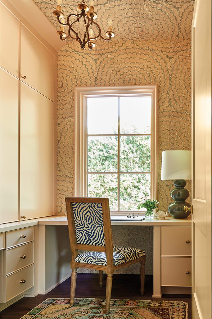 A home office area designed by  Casey Maslanka in Charlotte's Foxcroft neighborhood.