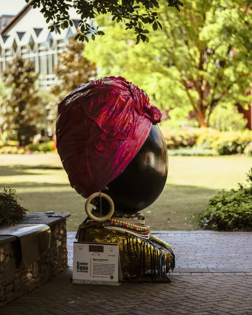 Giant Easter Eggs on display during Charlotte SHOUT!