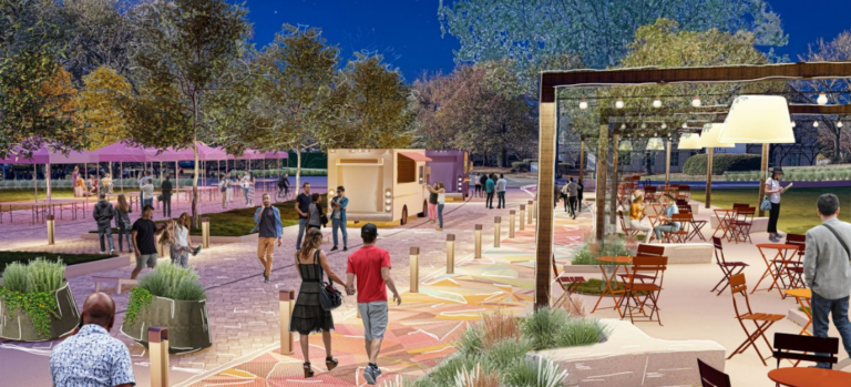 A rendering of an area along Carnegie Blvd. in SouthPark's 2035 Vision Plan.