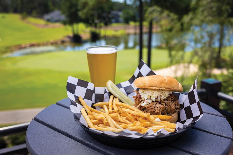 A barbecue sandwich at Talamore Golf Resort