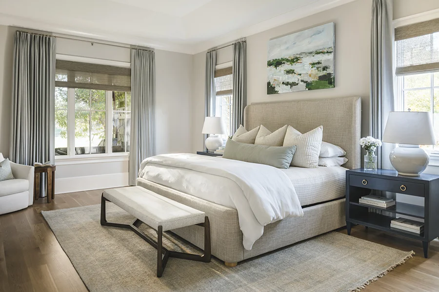 Jena Bula of Delphinium Design, Longview project: primary bedroom