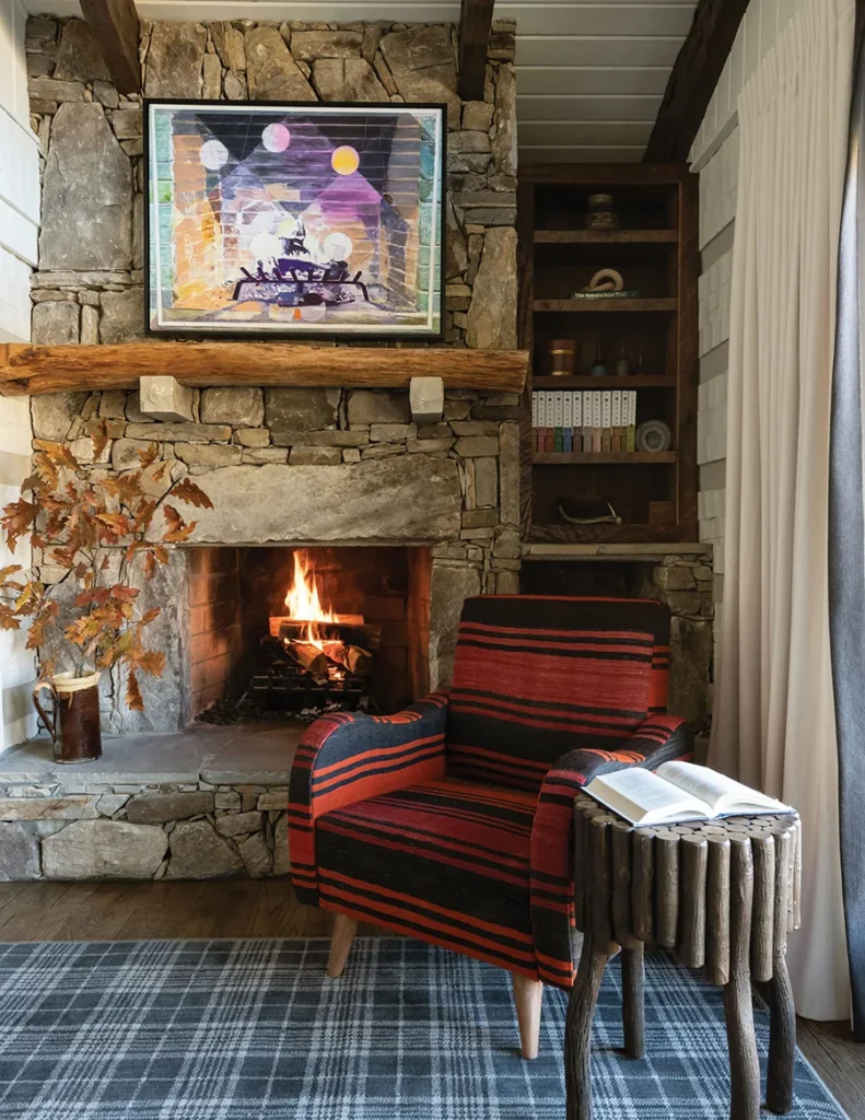 Cataloochee Ranch interior cabin reading chair