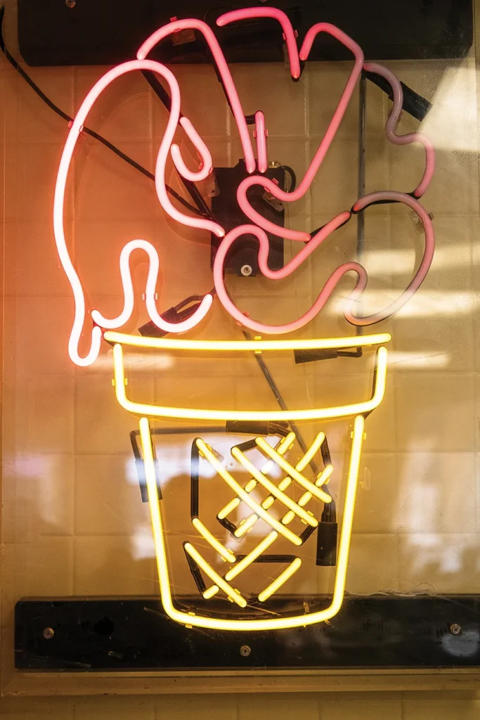 Tony's Ice Cream neon sign