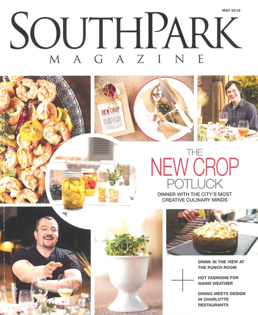 Potluck cover of SouthPark magazine, May 2015