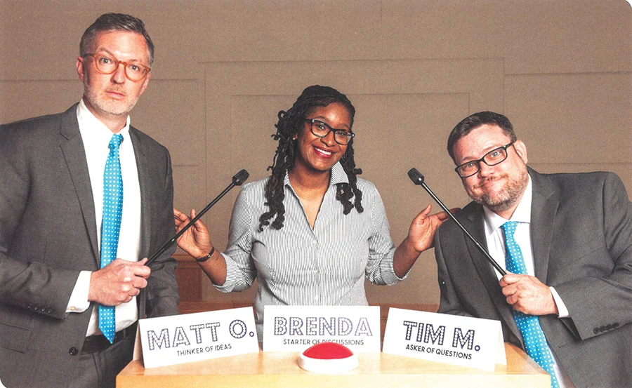 Queen City Quiz Show’s Matt Olin, Brenda Tindal, and Tim Miner