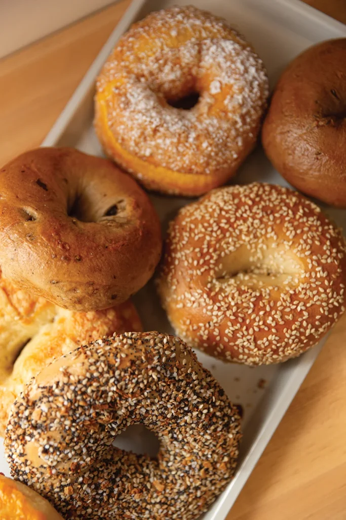 New York Old School Bagel & Deli's variety of bagels