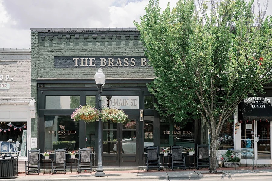 Exterior of Brass Bird store