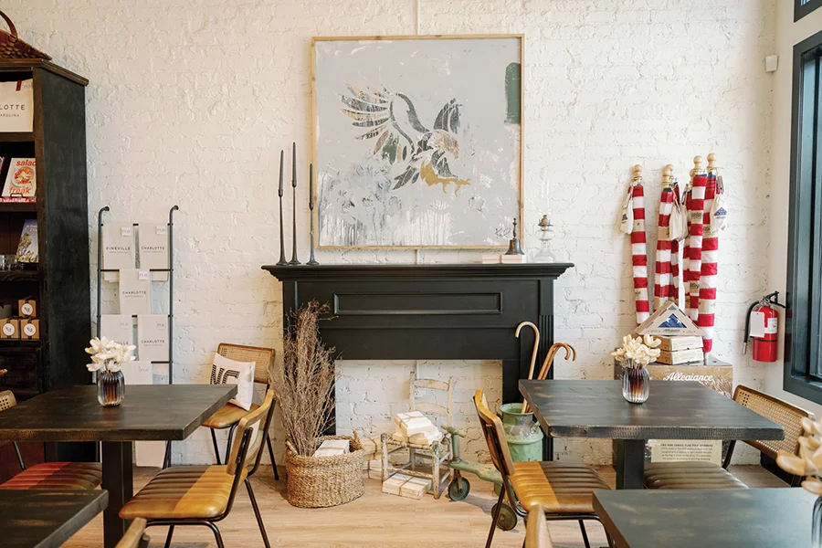 Art by Kent Youngstrom above mantel