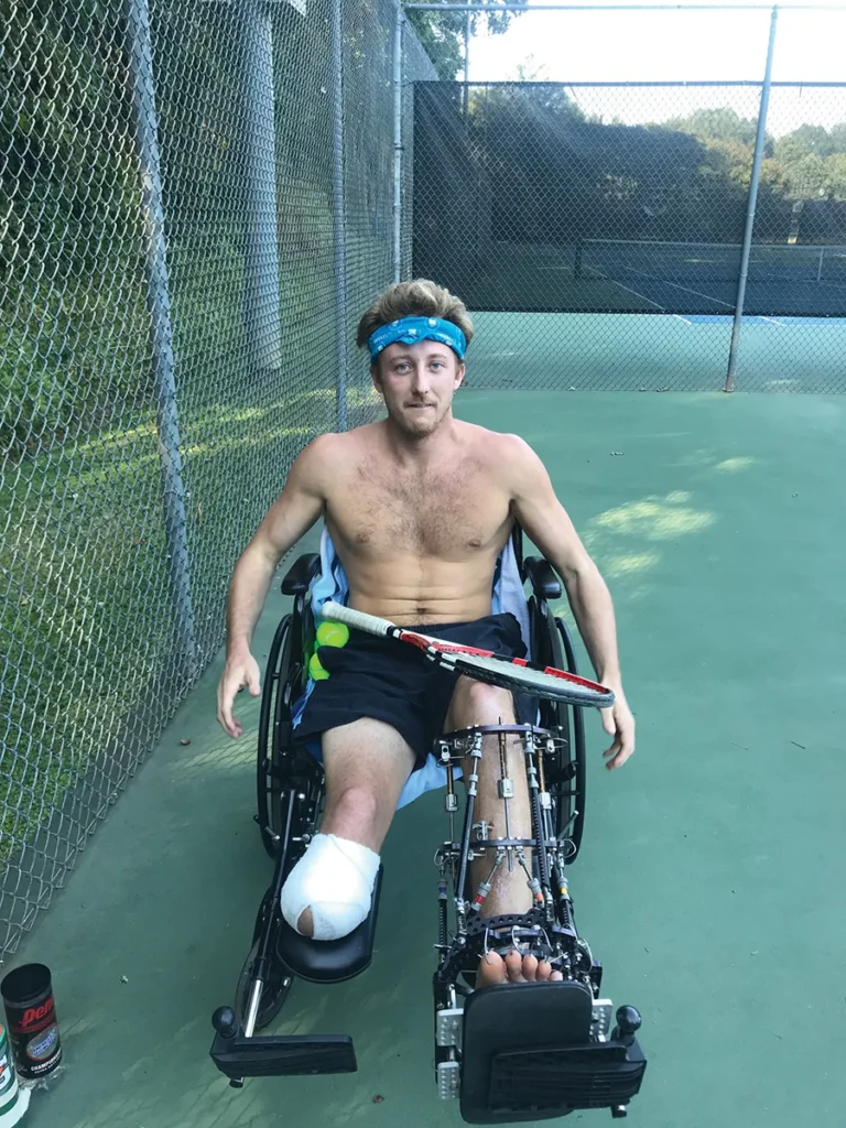 Carson following his accident in 2019