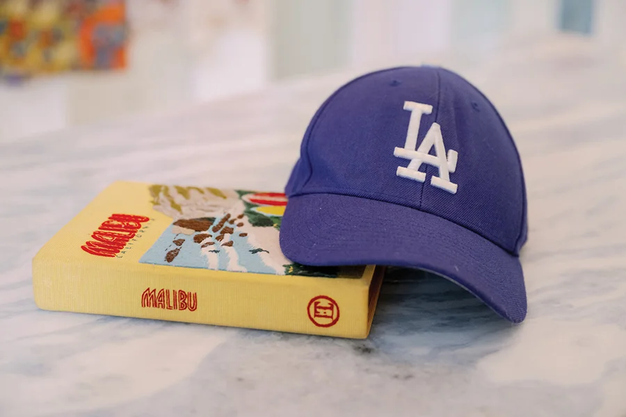 Malibu book with LA hat