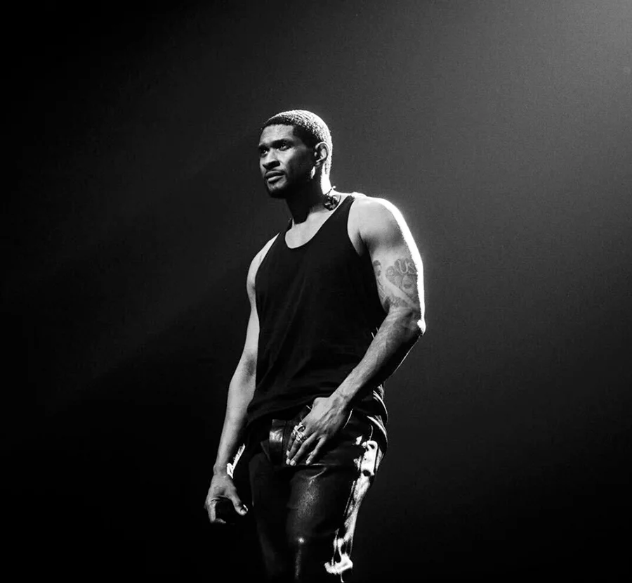 Singer Usher on stage