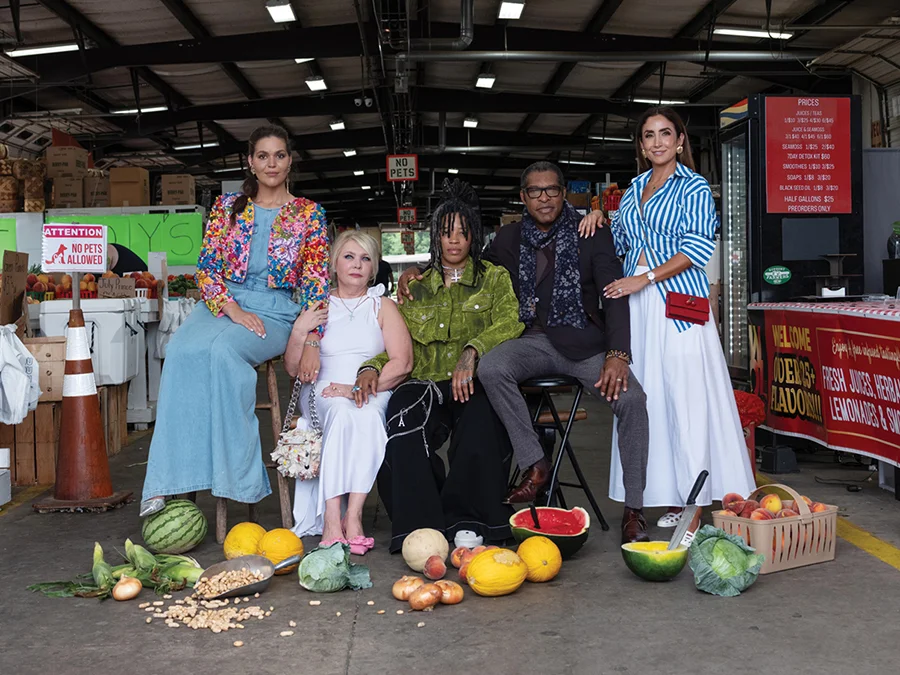 Grace Patrick, Olga Brooks, Fannie, George Hodge and Murielle Hage