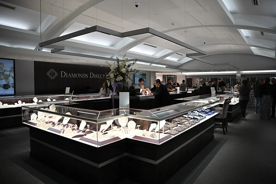 Interior of Diamonds Direct jewelry store